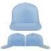 USA Made Light Blue-Red High Crown Trucker Cap