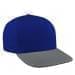 Royal Blue High Crown Trucker-Light Gray Button, Visor