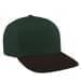 Hunter Green High Crown Trucker-Black Button, Visor