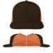 USA Made Black-Orange High Crown Trucker Cap