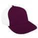 Burgundy-White Meshback Snapback Trucker