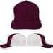 Burgundy-White Meshback Snapback Trucker, Virtual Image