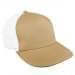 Khaki-White Meshback Snapback Trucker