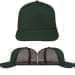USA Made Hunter Green-Black High Crown Trucker Cap