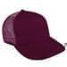 Burgundy-Burgundy Meshback Snapback Trucker