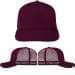 Burgundy-Burgundy Meshback Snapback Trucker, Virtual Image