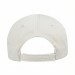 USA-made 6H White-Red Chino baseball cap, back view, manufactured in Newark NJ