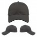 USA-made 6L Dark Gray-Black Chino baseball cap, virtual view, manufactured in Newark NJ