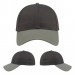 USA-made 6L Dark Gray-Light Gray Chino baseball cap, virtual view, manufactured in Newark NJ