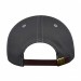 USA-made 6S Dark Gray-White Chino baseball cap, back view, manufactured in Newark NJ