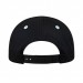 USA-made 6S Black-White Chino baseball cap, back view, manufactured in Newark NJ