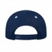 USA-made 6S Navy-White Chino baseball cap, back view, manufactured in Newark NJ