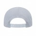 USA-made 6S Dark Gray-White Chino baseball cap, back view, manufactured in Newark NJ