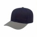 USA-made 6S Navy-Light Gray Chino baseball cap, 3q view, manufactured in Newark NJ