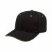 USA-made 6S Black-Khaki Chino baseball cap, 3q view, manufactured in Newark NJ