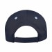 USA-made 6S Navy-White Chino baseball cap, back view, manufactured in Newark NJ