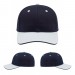 USA-made 6S Navy-White Chino baseball cap, virtual view, manufactured in Newark NJ