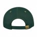 USA-made 6U Hunter Green-Khaki Chino baseball cap, back view, manufactured in Newark NJ