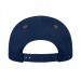 USA-made 6U Navy-Khaki Chino baseball cap, back view, manufactured in Newark NJ