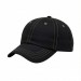 USA-made 6U Black-Light Gray Chino baseball cap, 3q view, manufactured in Newark NJ
