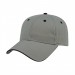 USA-made 6L Light Gray-Black Brushed Denim baseball cap, 3q view, manufactured in Newark NJ