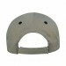 USA-made 6L Light Gray-Black Brushed Denim baseball cap, back view, manufactured in Newark NJ