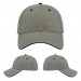 USA-made 6L Light Gray-Black Brushed Denim baseball cap, virtual view, manufactured in Newark NJ