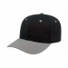 USA-made 6S Black-Light Gray Brushed Denim baseball cap, 3q view, manufactured in Newark NJ