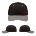 USA-made 6S Black-Light Gray Brushed Denim baseball cap, virtual view, manufactured in Newark NJ