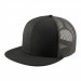 USA-made 6H Black Chino baseball cap, 3q view, manufactured in Newark NJ