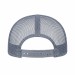USA-made 6H Light Gray Chino baseball cap, back view, manufactured in Newark NJ