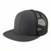 USA-made 6H Dark Gray-Black Chino baseball cap, 3q view, manufactured in Newark NJ