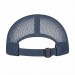USA-made 6H Light Gray-Navy Chino baseball cap, back view, manufactured in Newark NJ