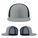 USA-made 6H Light Gray-Navy Chino baseball cap, virtual view, manufactured in Newark NJ