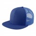 USA-made 6H Royal Blue Chino baseball cap, 3q view, manufactured in Newark NJ
