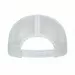 USA-made 6S White Chino baseball cap, back view, manufactured in Newark NJ
