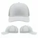 USA-made 6S White Chino baseball cap, virtual view, manufactured in Newark NJ