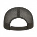USA-made 6S Red-Black Chino baseball cap, back view, manufactured in Newark NJ