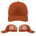 USA-made 6S Orange Chino baseball cap, virtual view, manufactured in Newark NJ