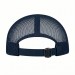 USA-made 6U White-Navy Chino baseball cap, back view, manufactured in Newark NJ