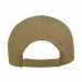USA-made 6H Khaki-Black Cotton Duck baseball cap, back view, manufactured in Newark NJ