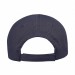 USA-made 6L Navy Cotton Duck baseball cap, back view, manufactured in Newark NJ