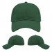 USA-made 6L Hunter Green Cotton Duck baseball cap, virtual view, manufactured in Newark NJ