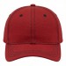 USA-made 6S Red-Black Cotton Duck baseball cap, 3q view, manufactured in Newark NJ