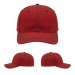 USA-made 6S Red-Black Cotton Duck baseball cap, virtual view, manufactured in Newark NJ