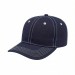 USA-made 6S Navy-White Cotton Duck baseball cap, 3q view, manufactured in Newark NJ