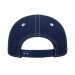 USA-made 6S Navy-White Cotton Duck baseball cap, back view, manufactured in Newark NJ