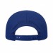USA-made 6S Royal Blue Cotton Duck baseball cap, back view, manufactured in Newark NJ