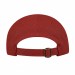 USA-made 6S Red Cotton Duck baseball cap, back view, manufactured in Newark NJ