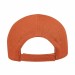 USA-made 6S Orange Cotton Duck baseball cap, back view, manufactured in Newark NJ